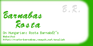 barnabas rosta business card